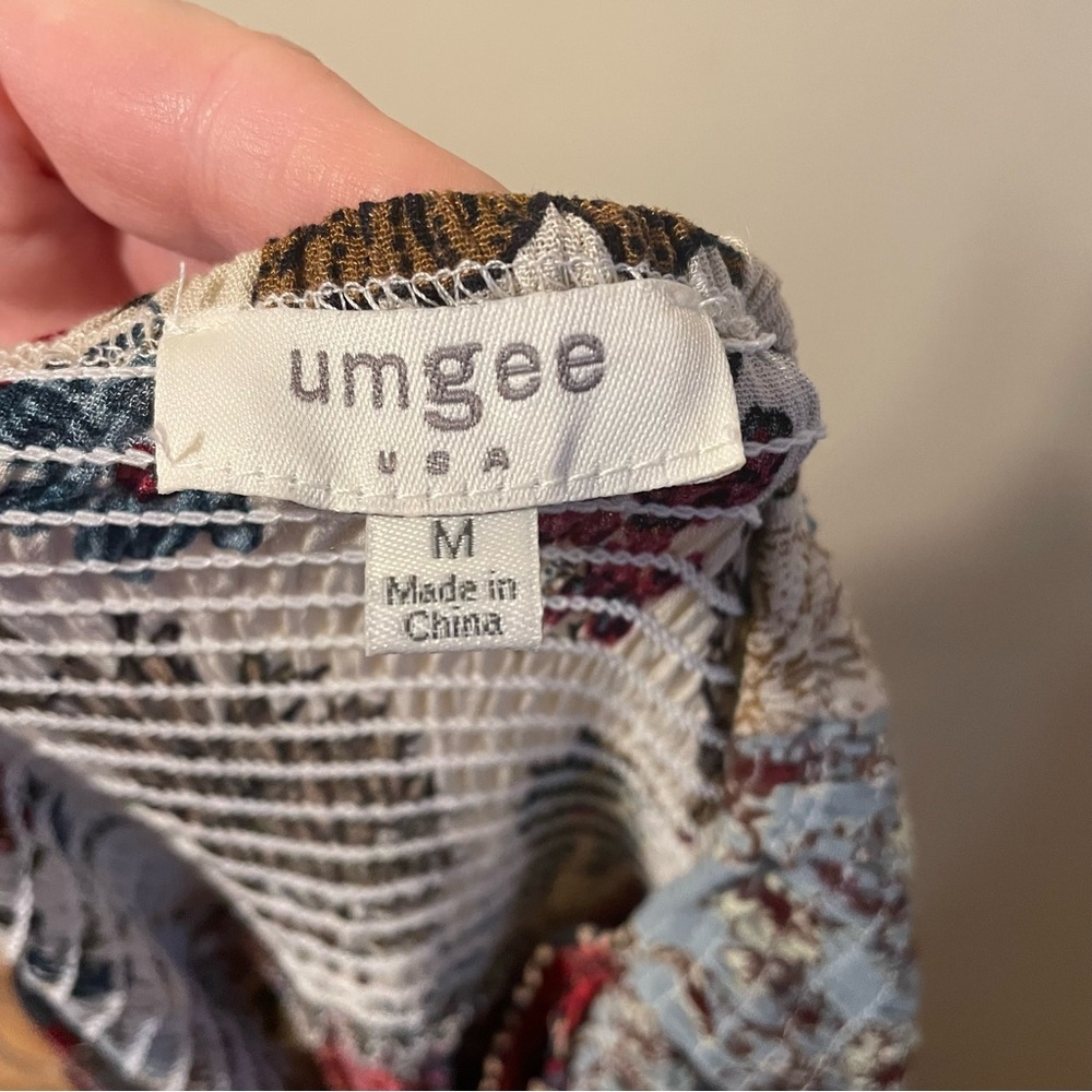 Umgee Multi print asymmetrical dress - Picture 3 of 5